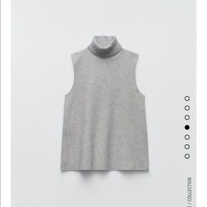 Zara Soft Turtleneck Sweater Vest